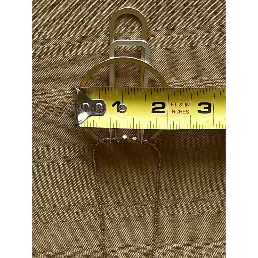 NWT Lucky Brand Two Tone Geometric Pendant Adjustable Necklace Gold Silver - Picture 5 of 8